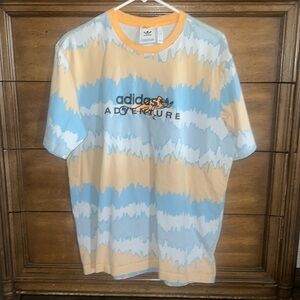 adidas Adventure Short Sleeve Tee - Blue and Tan